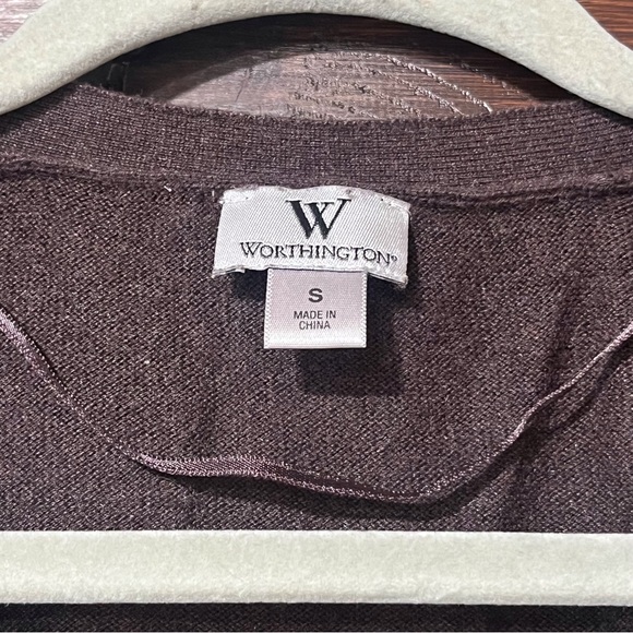 Worthington brown fall button up cardigan - Picture 4 of 5